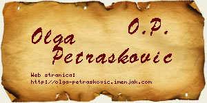 Olga Petrašković vizit kartica